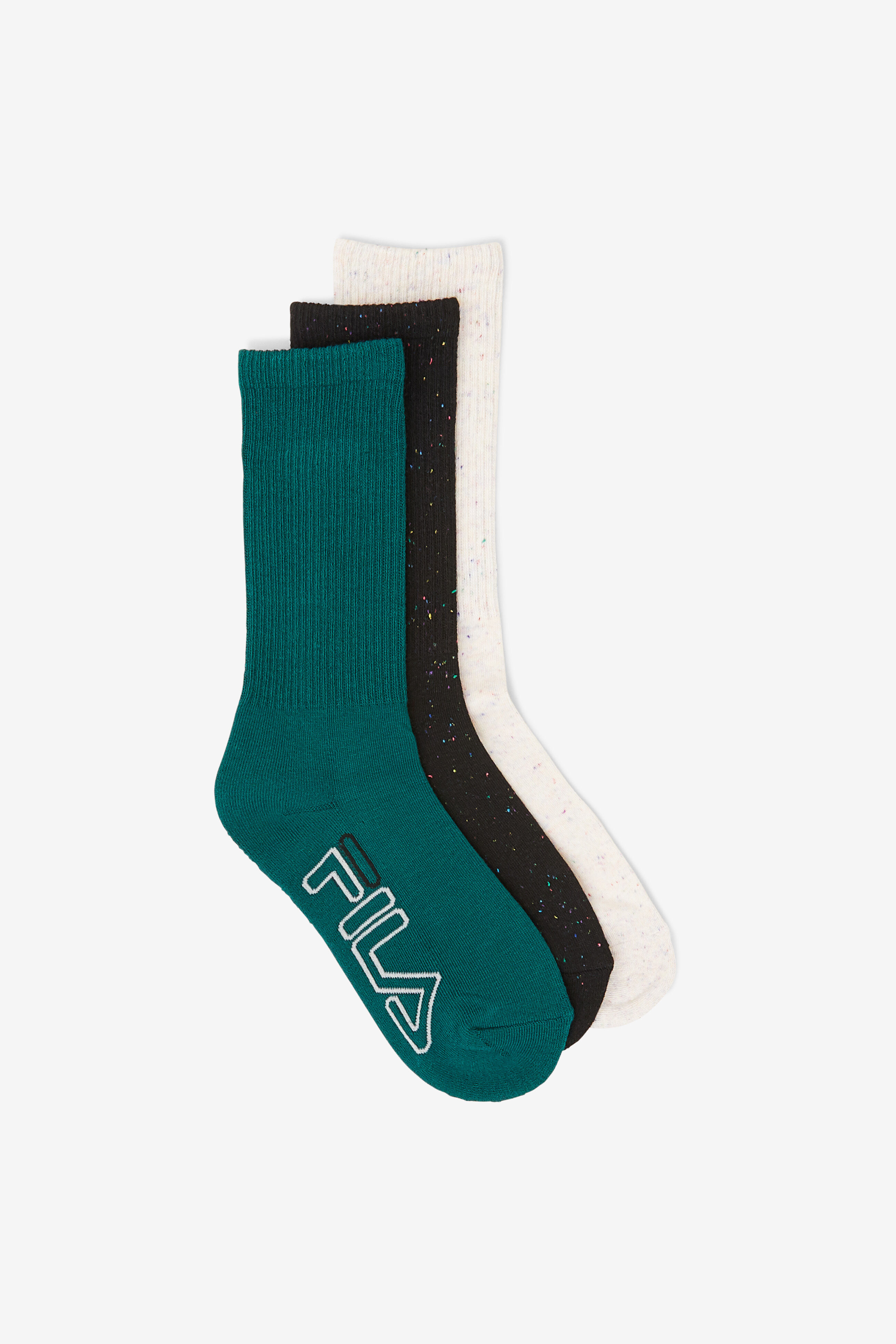 Women's Speckle Stripe Crew Sock 3-pack - Socks, Hats & Accessories | Fila 691115923751